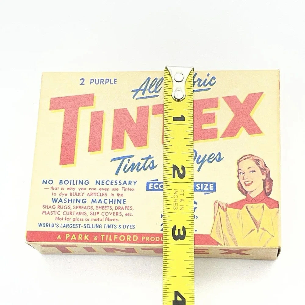 Vintage 1940s Tintex All Fabric Dye 2 Purple Economy‎ Size NOS Unopened
